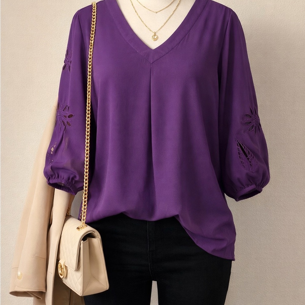 Elegant Purple Women's Top